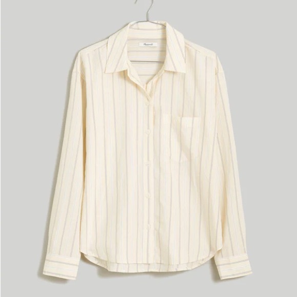 Madewell Drapey Oversized Boyshirt in Stripe - Picture 2 of 6